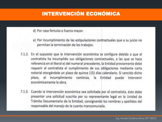 Ing. Ismael Orellana Mora CIP 38933
INTERVENCIÓN ECONÓMICA
 