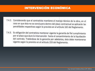 Ing. Ismael Orellana Mora CIP 38933
INTERVENCIÓN ECONÓMICA
 