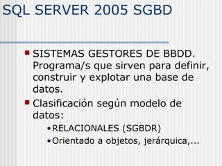 Presentación: Administración y programación de bases de datos ...