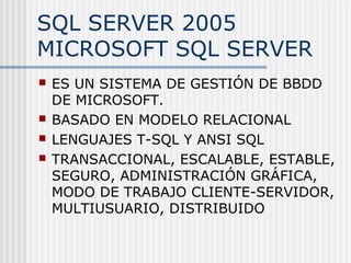 Presentación: Administración y programación de bases de datos ...