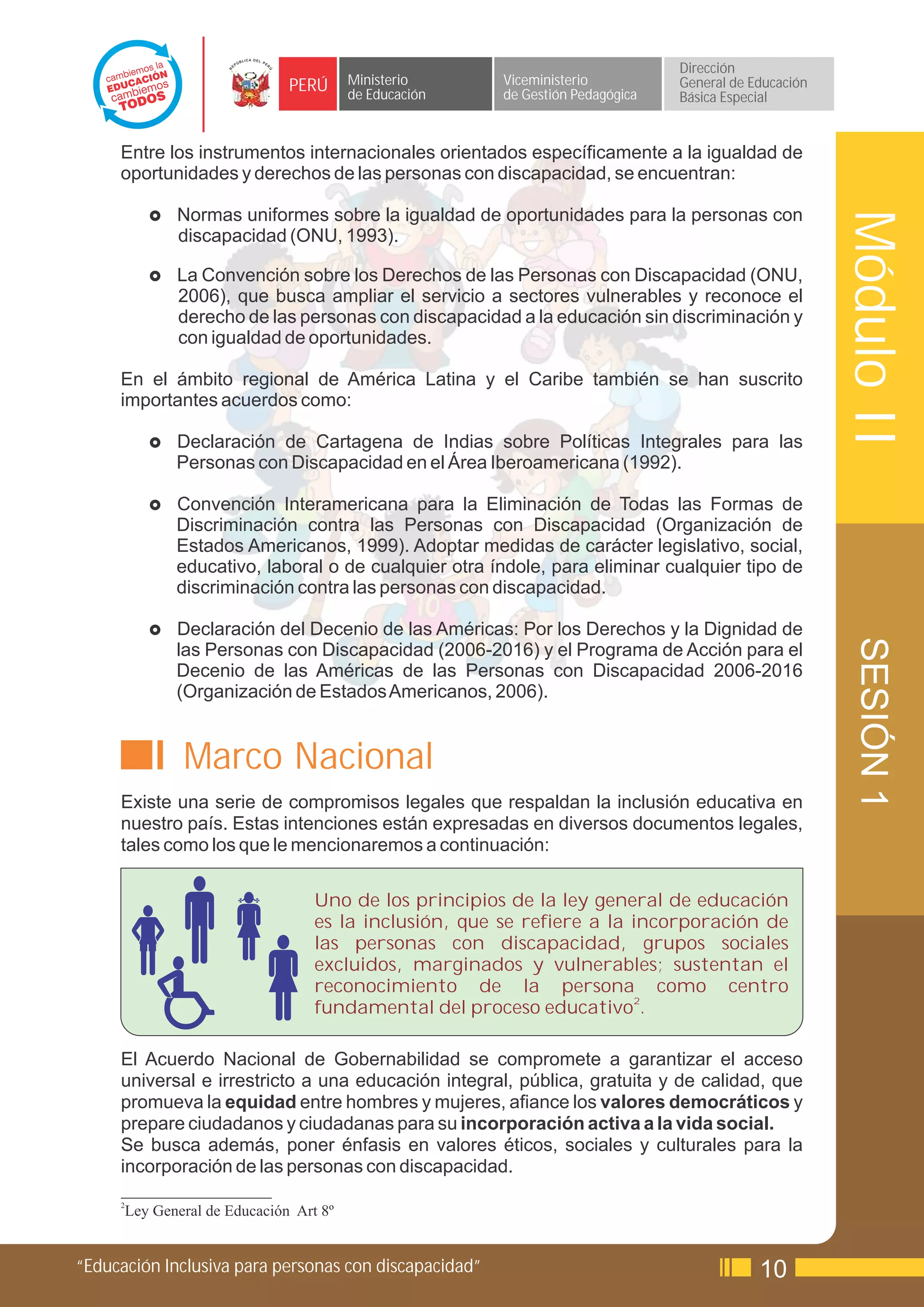 Modulo II sesión 1- LA INCLUSION Y LA POLITICA EDUCATIVA | PDF