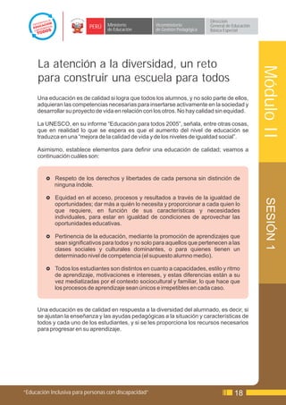 Modulo II sesión 1- LA INCLUSION Y LA POLITICA EDUCATIVA | PDF