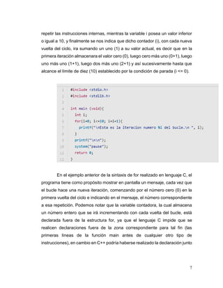 ESTRUCTURAS REPETITIVAS | PDF