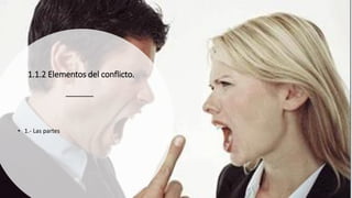 1.1.2 Elementos del conflicto.
• 1.- Las partes
 