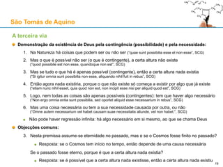 São Tomás de Aquino
Contra o Princípio da Causalidade: a objecção da mecânica quântica
19
«Dado que todas as experiências estão
sujeitas às leis da mecânica quântica, a
invalidade da lei da causalidade é
definitivamente provada pela mecânica
quântica.» - Werner Heisenberg (1927)
 