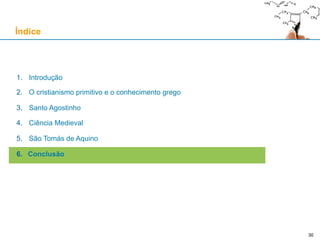 São Tomás de Aquino
Dois tipos de causalidade eficiente
Causalidade eficiente sequencial (“per accidens”):
A maçã surge numa árvore, a macieira
A macieira surge de uma semente
A semente surge numa maçã
Etc…, indefinidamente, pois o passado poderia ser infinito
O efeito existe devido à causa, mas pode persistir sem ela
Causalidade eficiente simultânea (“per se”):
Uma maçã é feita de moléculas (a maçã é a actualização de uma potência das moléculas)
As moléculas são feitas de átomos (cada molécula é a actualização de uma potência dos átomos)
Os átomos são feitos de protões, electrões (leptões) e neutrões (cada átomo é a actualização de uma ...)
Os protões e os neutrões são feitos de “quarks” (cada protão/neutrão é a actualização de uma potência ...)
Etc… até se chegar a uma causa primeira e fundamental que garante a persistência da maçã
O efeito existe devido à causa, mas não persiste sem ela
As causas simultâneas não regridem perpetuamente!
30
 