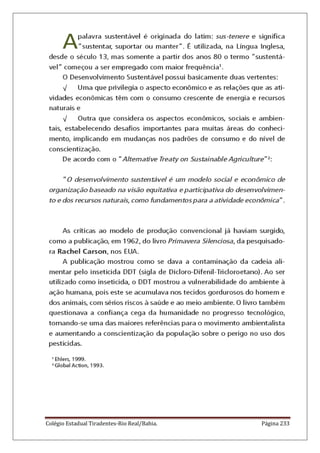 Colégio Estadual Tiradentes-Rio Real/Bahia. Página 233
 