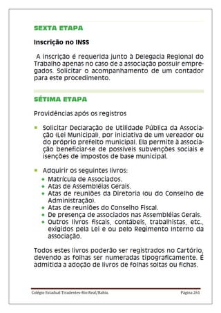 Colégio Estadual Tiradentes-Rio Real/Bahia. Página 261
 