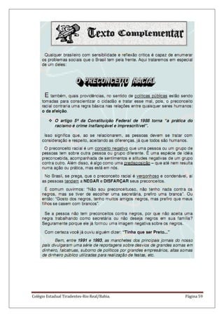 Colégio Estadual Tiradentes-Rio Real/Bahia. Página 59
 