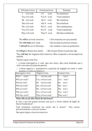 Colégio Estadual Tiradentes-Rio Real/Bahia. Página 83
 