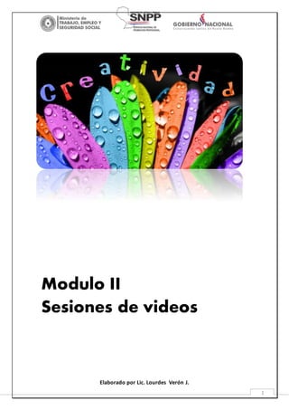 Elaborado por Lic. Lourdes Verón J.
1
Modulo II
Sesiones de videos
 