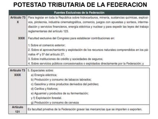 POTESTAD TRIBUTARIA DE LA FEDERACION
 