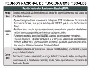REUNION NACIONAL DE FUNCIONARIOS FISCALES
 