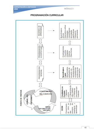 CAPACITACIÓN A DISTANCIA
EBA MÓDULO I
PROGRAMACIÓN CURRICULAR
43
 