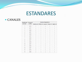 ESTANDARES
 CANALES
 