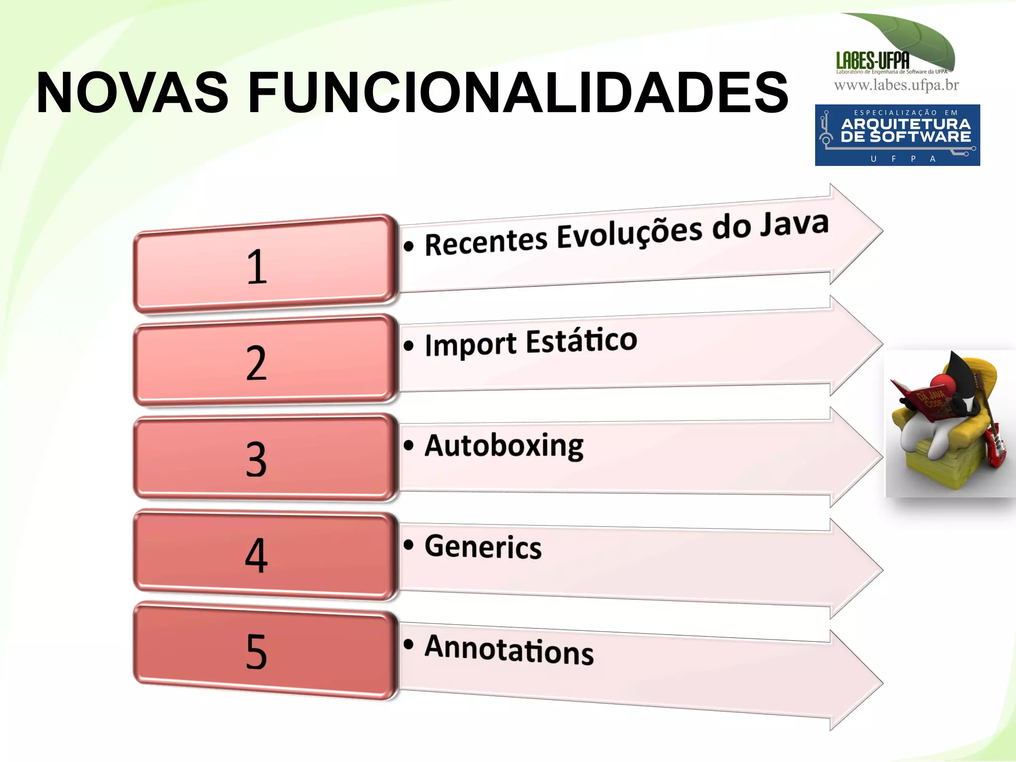 www.labes.ufpa.br
230
NOVAS FUNCIONALIDADES
 