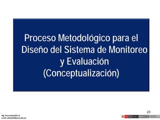 “DISEÑO DE INDICADORES PARA EL MONITOREO Y EVALUACIÓN DE LA GESTIÓN ...