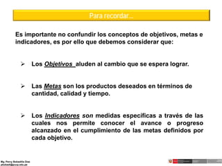 “DISEÑO DE INDICADORES PARA EL MONITOREO Y EVALUACIÓN DE LA GESTIÓN ...