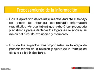 “DISEÑO DE INDICADORES PARA EL MONITOREO Y EVALUACIÓN DE LA GESTIÓN ...