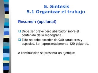 Modulo Monografia - Paso  5 - Sintesis