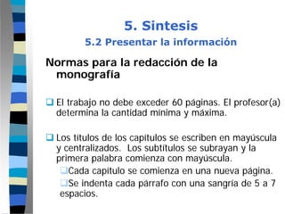 Modulo Monografia - Paso  5 - Sintesis