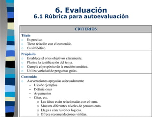 Modulo Monografia - Paso 6   Evaluacion