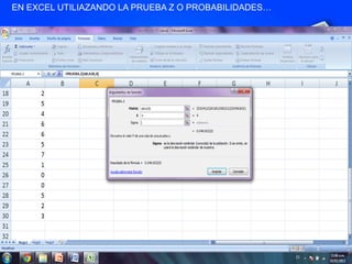 EN EXCEL UTILIAZANDO LA PRUEBA Z O PROBABILIDADES…
 