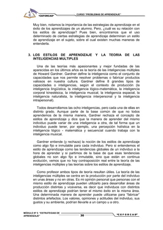 Modulo nº 3. estrategias de aprendizaje | PDF