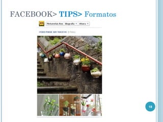 FACEBOOK> TIPS> Formatos




                           18
 