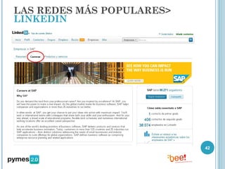 LAS REDES MÁS POPULARES>
LINKEDIN




                           42
 