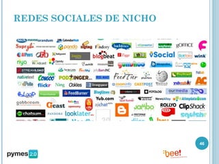 REDES SOCIALES DE NICHO




                          46
 