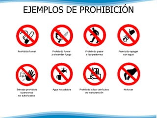 EJEMPLOS DE PROHIBICIÓN 
 