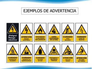 EJEMPLOS DE ADVERTENCIA 
 