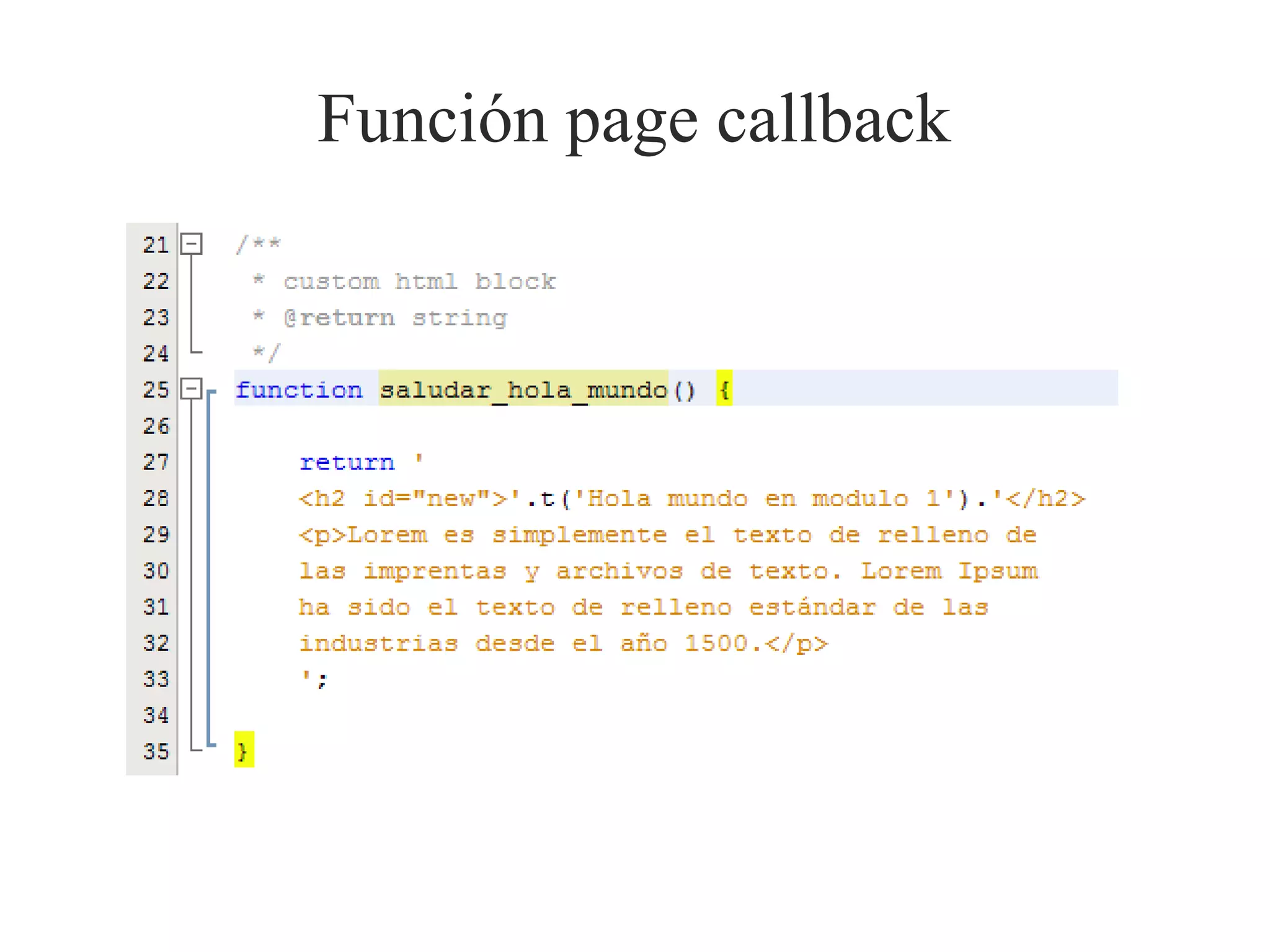 Función page callback

 