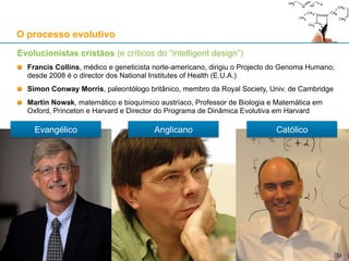 32
1. Introdução
2. Charles Darwin e o darwinismo
3. A Igreja Católica e a evolução
4. O processo evolutivo
5. Conclusão
Índice
32
 