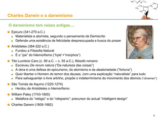 8
1. Introdução
2. Charles Darwin e o darwinismo
3. A Igreja Católica e a evolução
4. O processo evolutivo
5. Conclusão
Índice
8
 