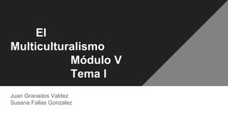 El
Multiculturalismo
Módulo V
Tema I
Juan Granados Valdez
Susana Fallas Gonzalez
 