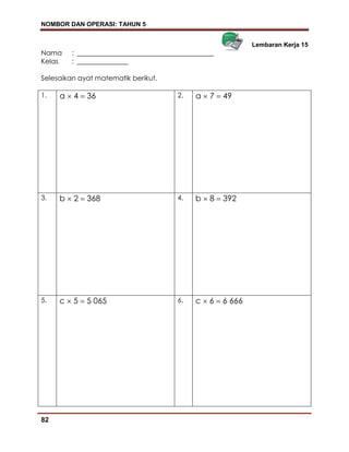 Modul Pdp Matematik Kssr Tahun 5 Sk Bhg 1