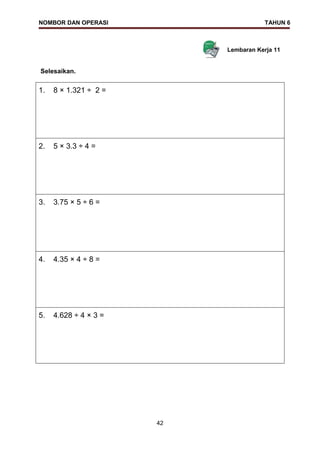 Modul KSSR Matematik Tahun 6