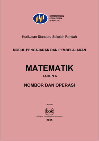 Modul KSSR Matematik Tahun 6