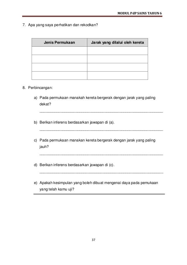 Modul Pdp Sains Kssr T6 2016