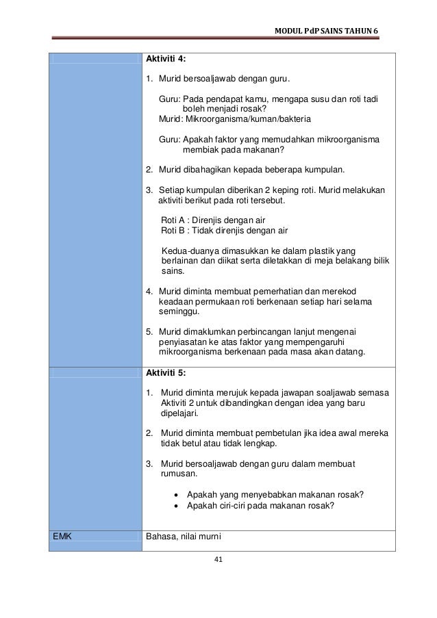 Modul PdP Sains KSSR T6 2016