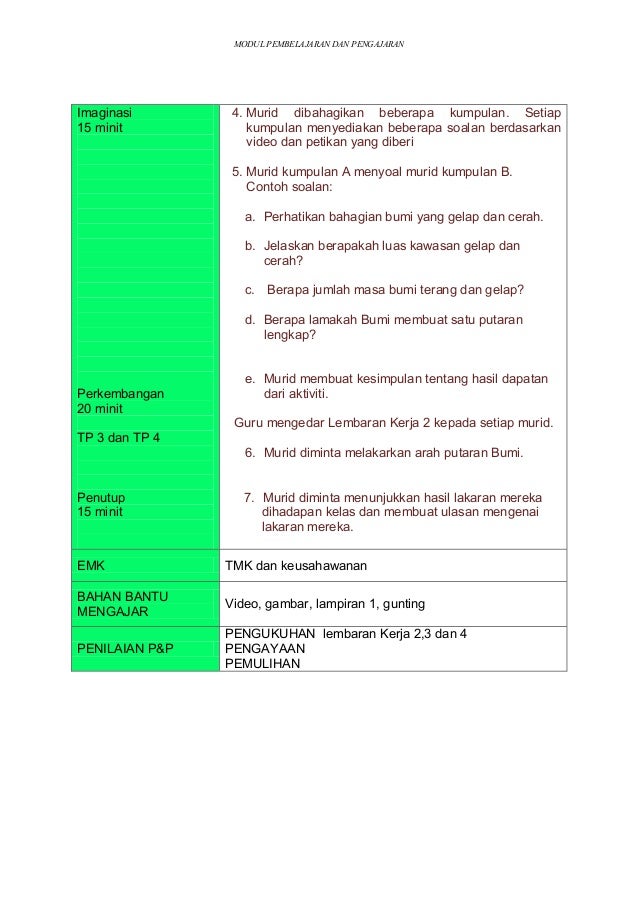 Modul pdp sains tahun 5 KSSR