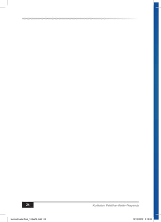 24 Kurikulum Pelatihan Kader Posyandu 
kurmod kader final_12des12.indd 24 12/12/2012 5:18:02 
 