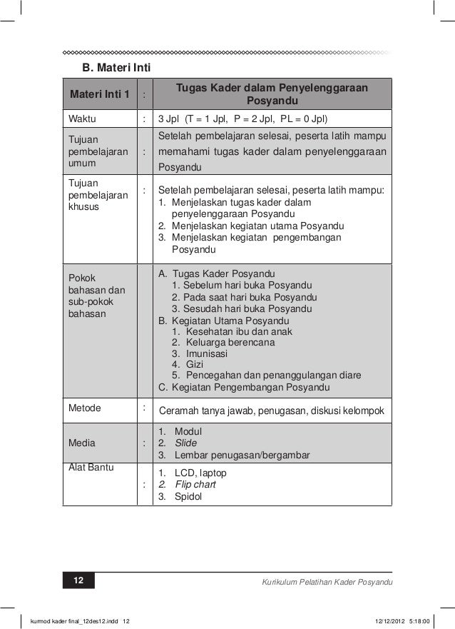 Modul Pelatihan Kader Posyandu