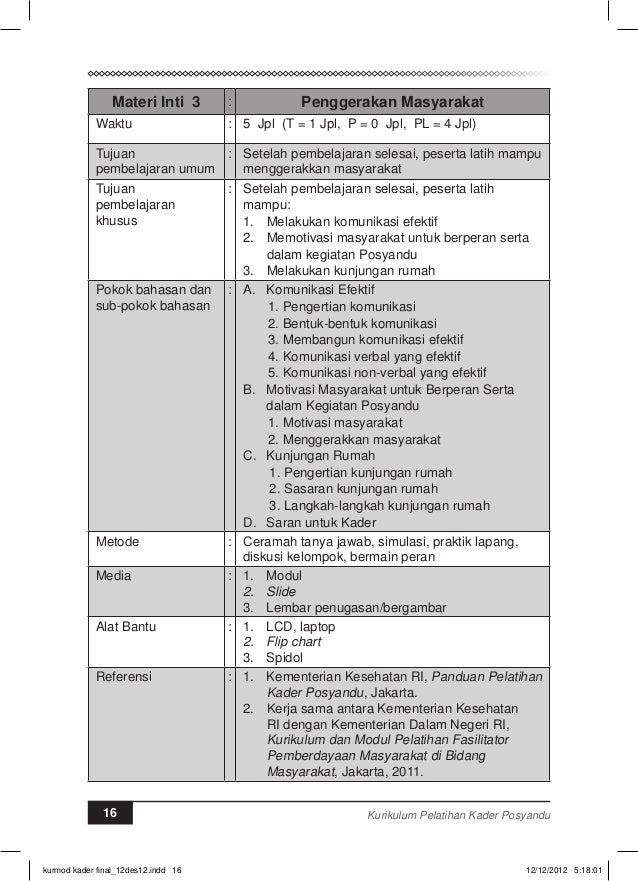 Modul Pelatihan Kader Posyandu