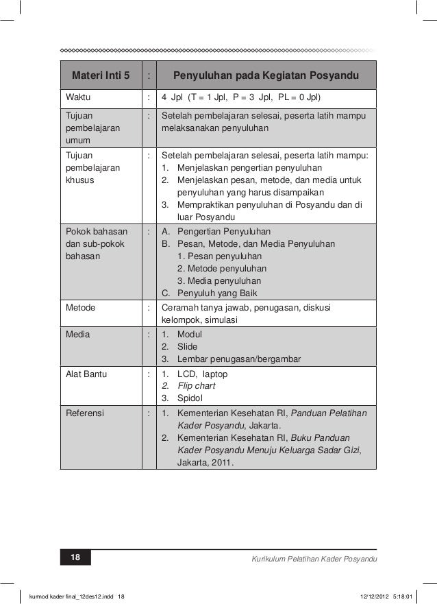 Modul Pelatihan Kader Posyandu