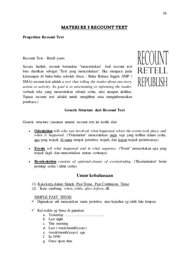 Contoh Recount Text Tentang Liburan Lebaran