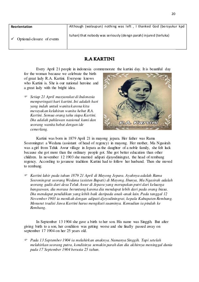 Puisi Ibu Kartini Dalam Bahasa Inggris KT Puisi