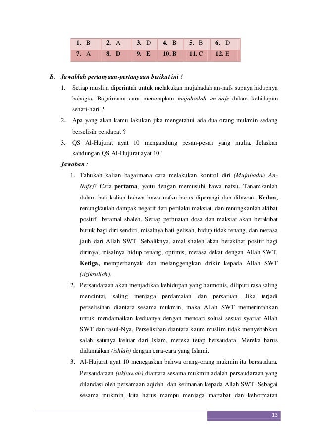 Modul pembelajaran pai kelas x